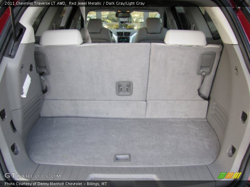 Red Jewel Metallic / Dark Gray/Light Gray 2011 Chevrolet Traverse LT AWD