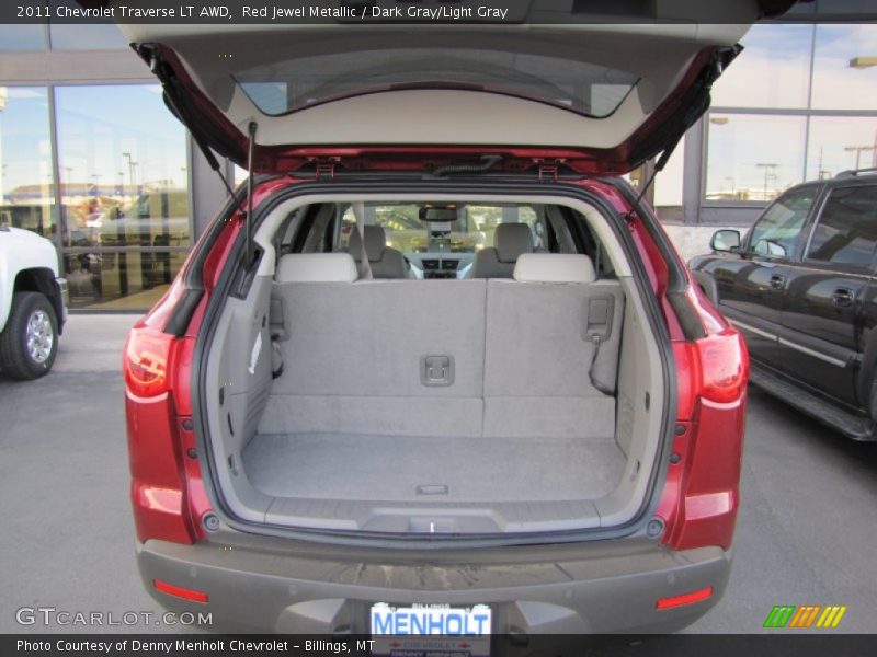 Red Jewel Metallic / Dark Gray/Light Gray 2011 Chevrolet Traverse LT AWD