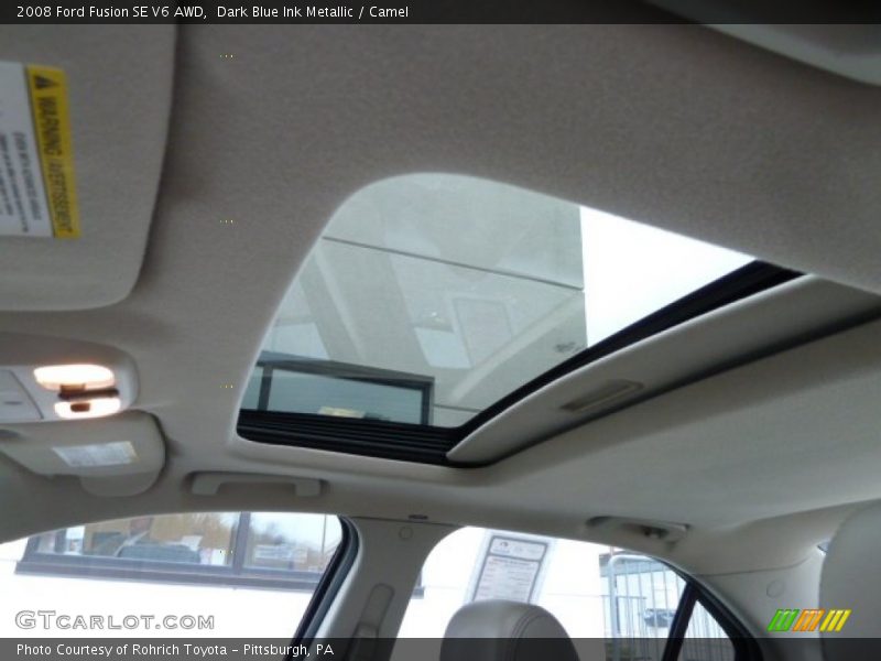 Dark Blue Ink Metallic / Camel 2008 Ford Fusion SE V6 AWD