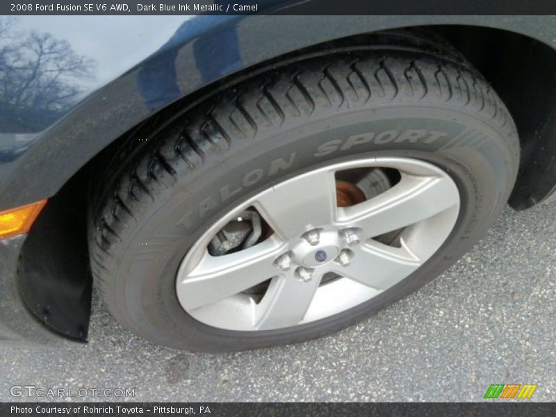 Dark Blue Ink Metallic / Camel 2008 Ford Fusion SE V6 AWD