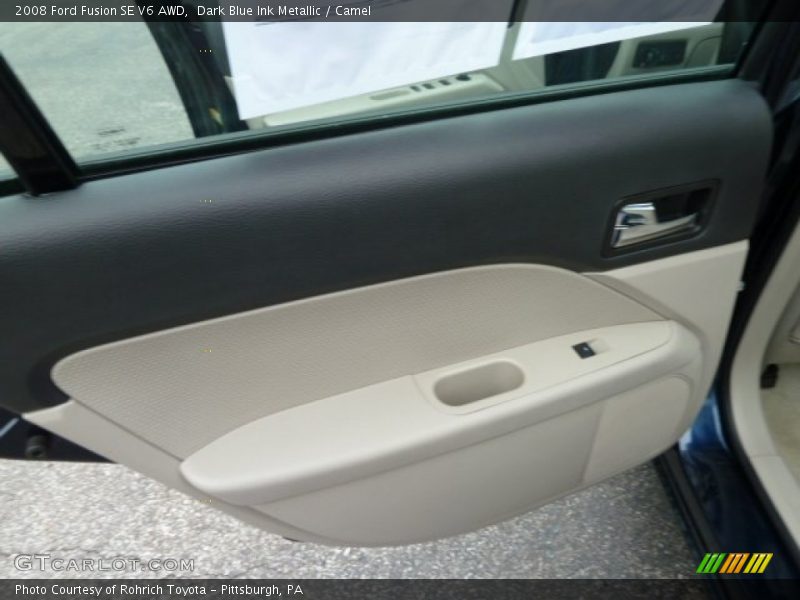 Dark Blue Ink Metallic / Camel 2008 Ford Fusion SE V6 AWD