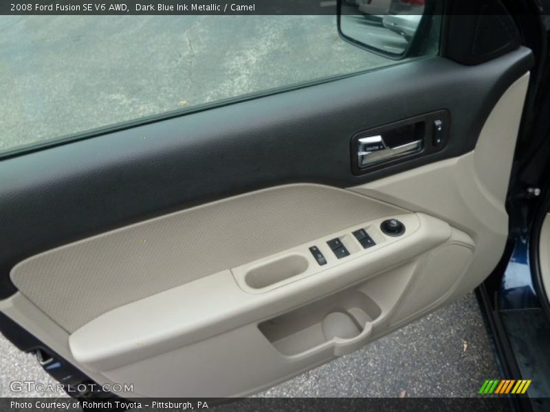 Dark Blue Ink Metallic / Camel 2008 Ford Fusion SE V6 AWD