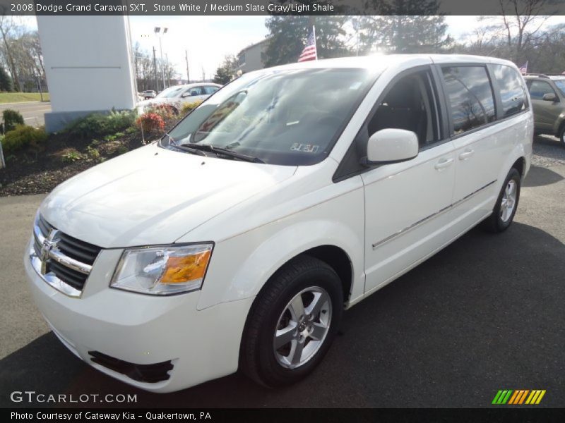 Stone White / Medium Slate Gray/Light Shale 2008 Dodge Grand Caravan SXT