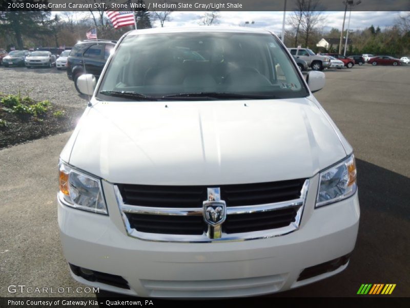 Stone White / Medium Slate Gray/Light Shale 2008 Dodge Grand Caravan SXT
