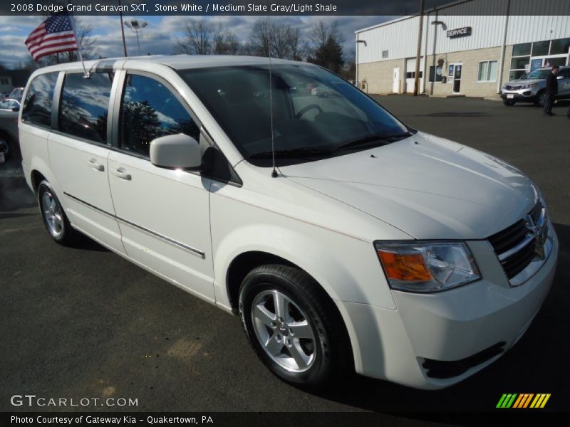 Stone White / Medium Slate Gray/Light Shale 2008 Dodge Grand Caravan SXT