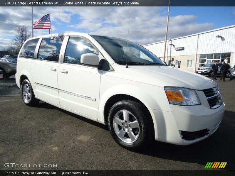 Stone White / Medium Slate Gray/Light Shale 2008 Dodge Grand Caravan SXT