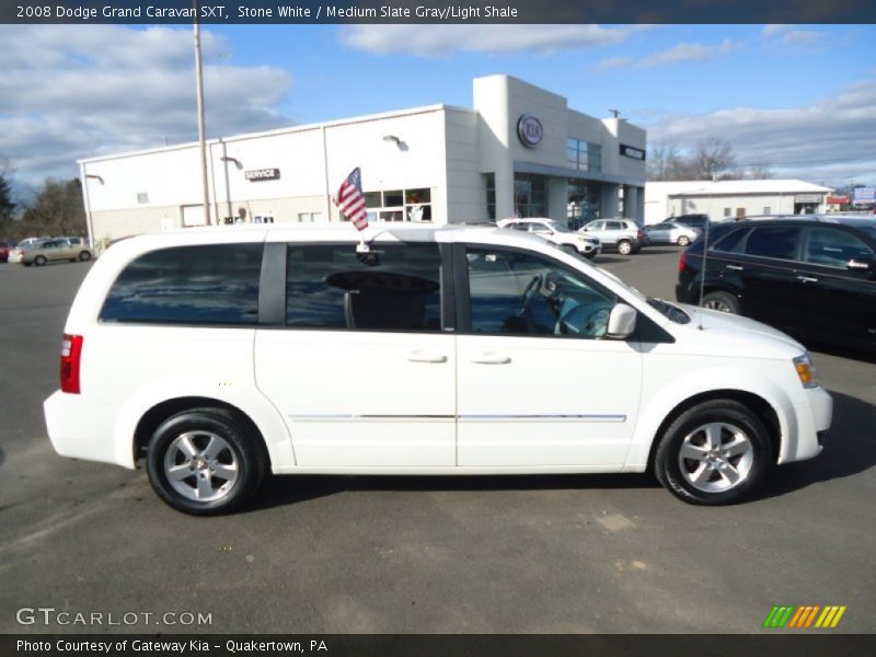 Stone White / Medium Slate Gray/Light Shale 2008 Dodge Grand Caravan SXT