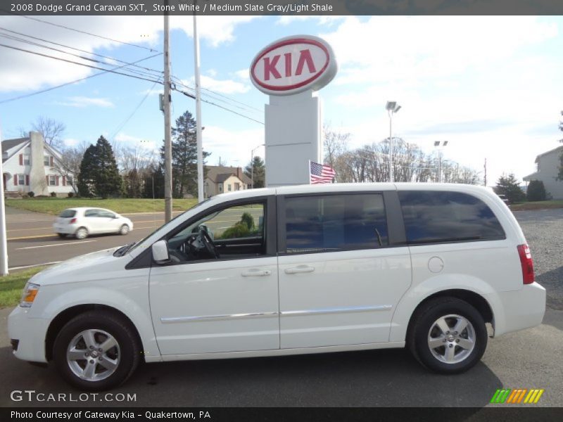 Stone White / Medium Slate Gray/Light Shale 2008 Dodge Grand Caravan SXT