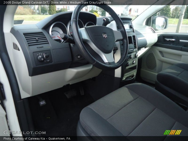 Stone White / Medium Slate Gray/Light Shale 2008 Dodge Grand Caravan SXT