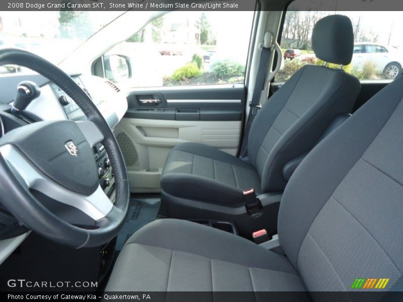 Stone White / Medium Slate Gray/Light Shale 2008 Dodge Grand Caravan SXT