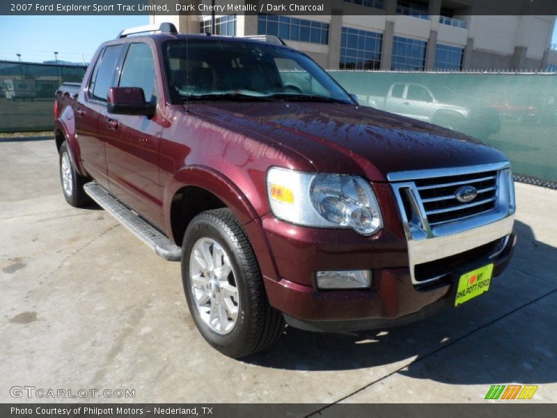 Dark Cherry Metallic / Dark Charcoal 2007 Ford Explorer Sport Trac Limited