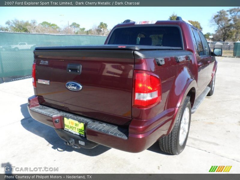 Dark Cherry Metallic / Dark Charcoal 2007 Ford Explorer Sport Trac Limited
