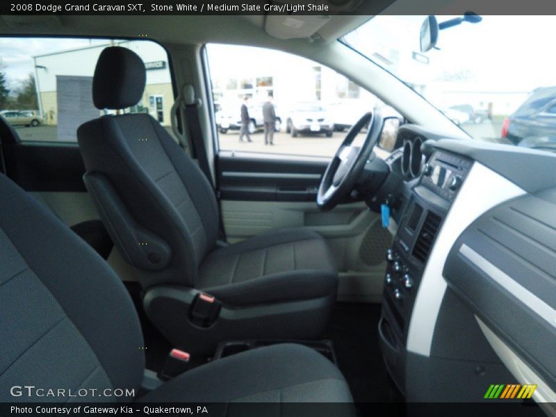 Stone White / Medium Slate Gray/Light Shale 2008 Dodge Grand Caravan SXT