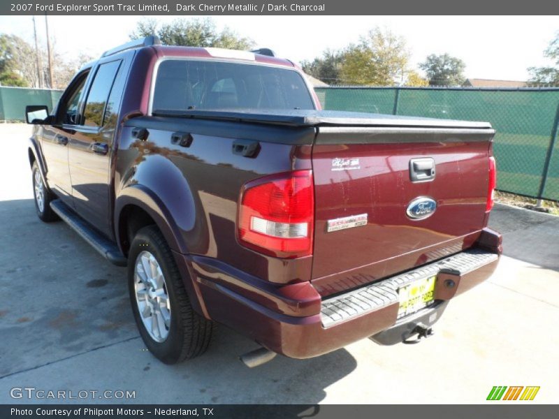 Dark Cherry Metallic / Dark Charcoal 2007 Ford Explorer Sport Trac Limited