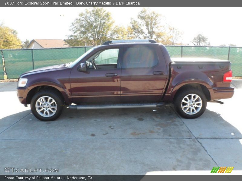 Dark Cherry Metallic / Dark Charcoal 2007 Ford Explorer Sport Trac Limited