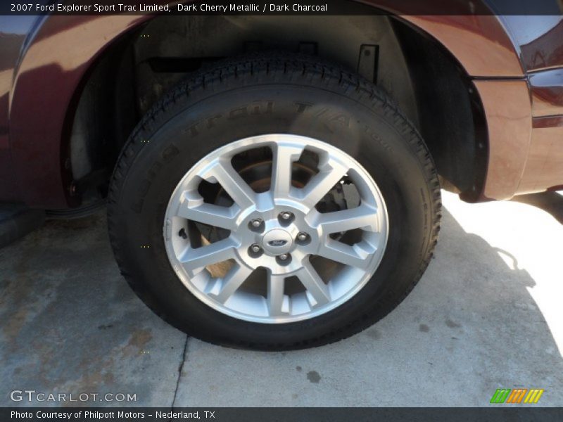 Dark Cherry Metallic / Dark Charcoal 2007 Ford Explorer Sport Trac Limited
