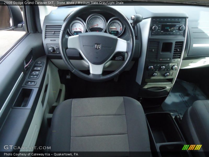 Stone White / Medium Slate Gray/Light Shale 2008 Dodge Grand Caravan SXT