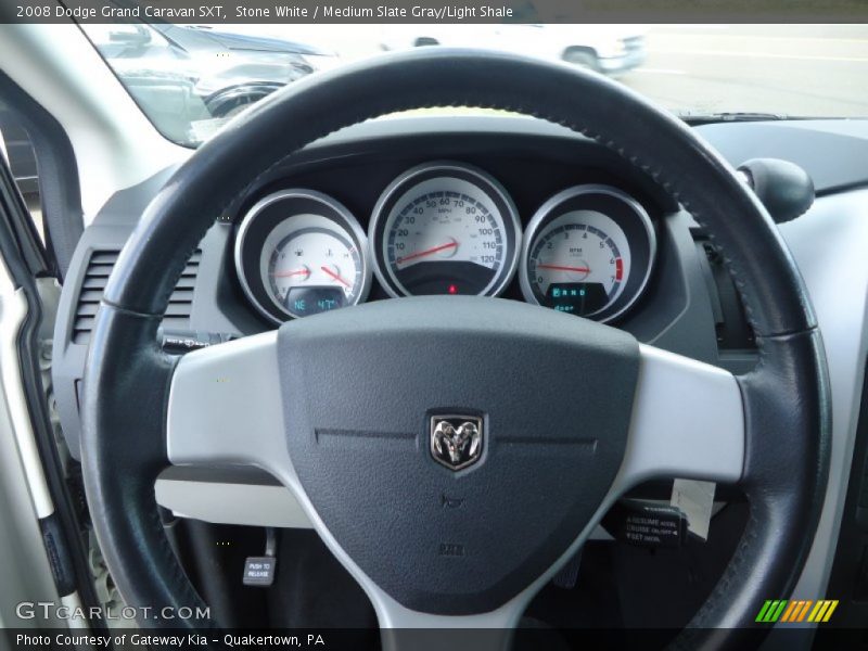 Stone White / Medium Slate Gray/Light Shale 2008 Dodge Grand Caravan SXT