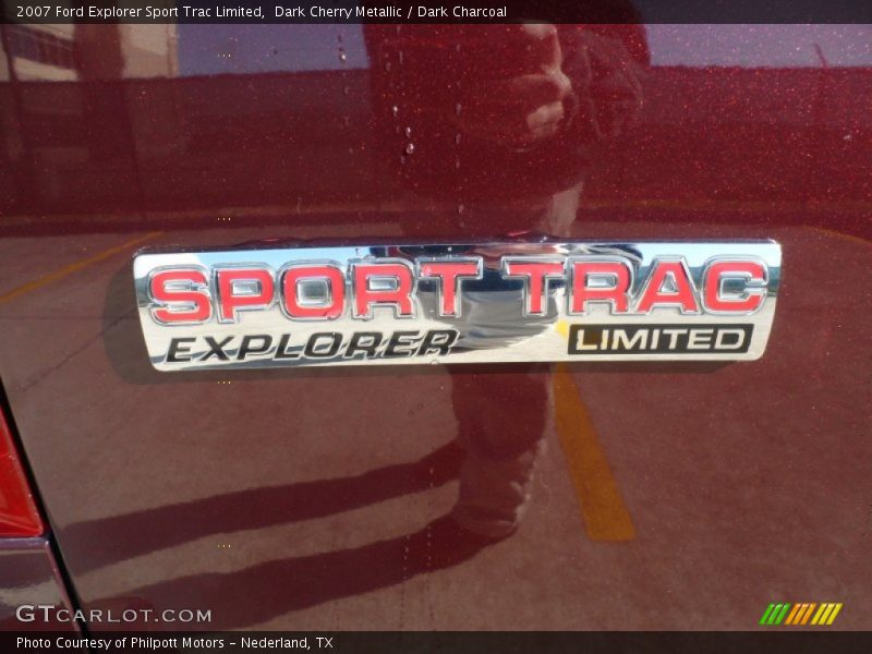Dark Cherry Metallic / Dark Charcoal 2007 Ford Explorer Sport Trac Limited