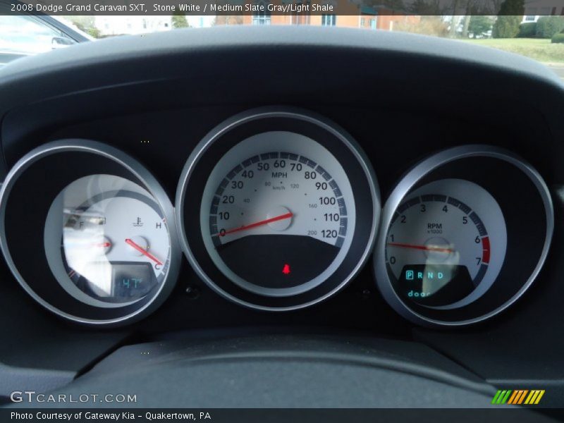Stone White / Medium Slate Gray/Light Shale 2008 Dodge Grand Caravan SXT