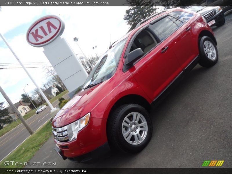 Red Candy Metallic / Medium Light Stone 2010 Ford Edge SE