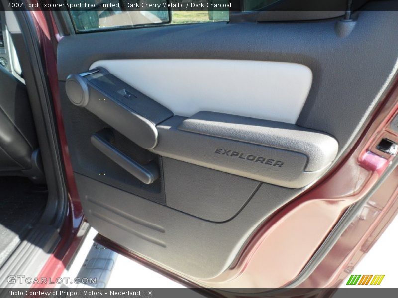 Dark Cherry Metallic / Dark Charcoal 2007 Ford Explorer Sport Trac Limited
