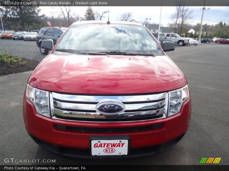 Red Candy Metallic / Medium Light Stone 2010 Ford Edge SE