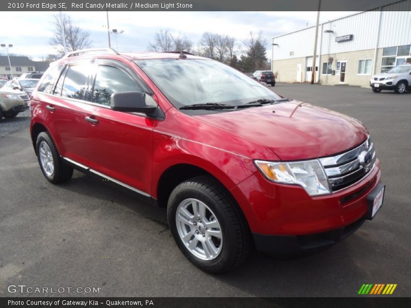 Red Candy Metallic / Medium Light Stone 2010 Ford Edge SE