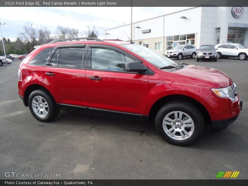 Red Candy Metallic / Medium Light Stone 2010 Ford Edge SE