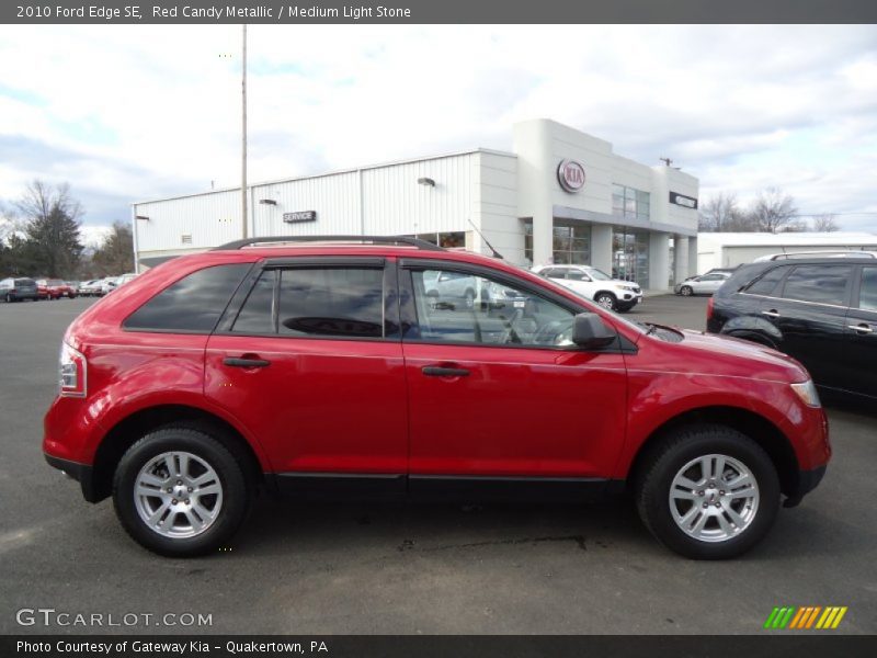 Red Candy Metallic / Medium Light Stone 2010 Ford Edge SE