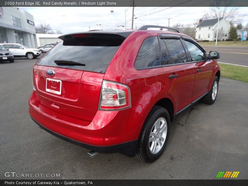 Red Candy Metallic / Medium Light Stone 2010 Ford Edge SE