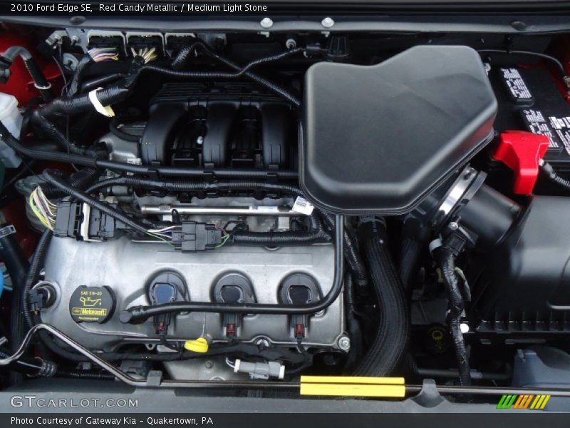 Red Candy Metallic / Medium Light Stone 2010 Ford Edge SE