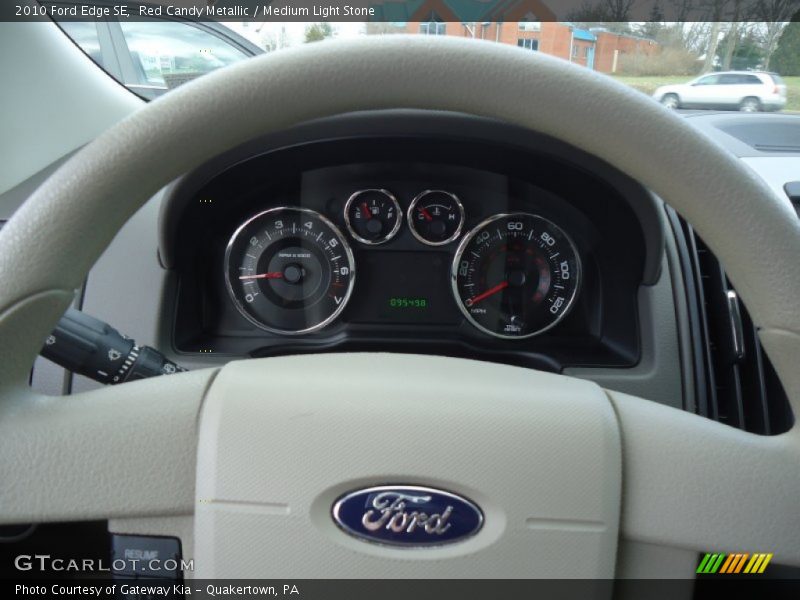 Red Candy Metallic / Medium Light Stone 2010 Ford Edge SE