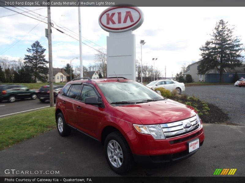Red Candy Metallic / Medium Light Stone 2010 Ford Edge SE