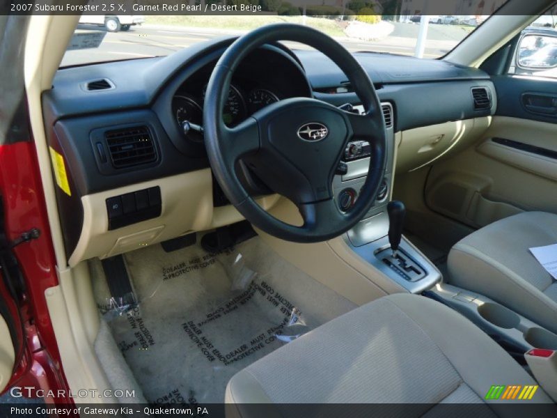 Garnet Red Pearl / Desert Beige 2007 Subaru Forester 2.5 X