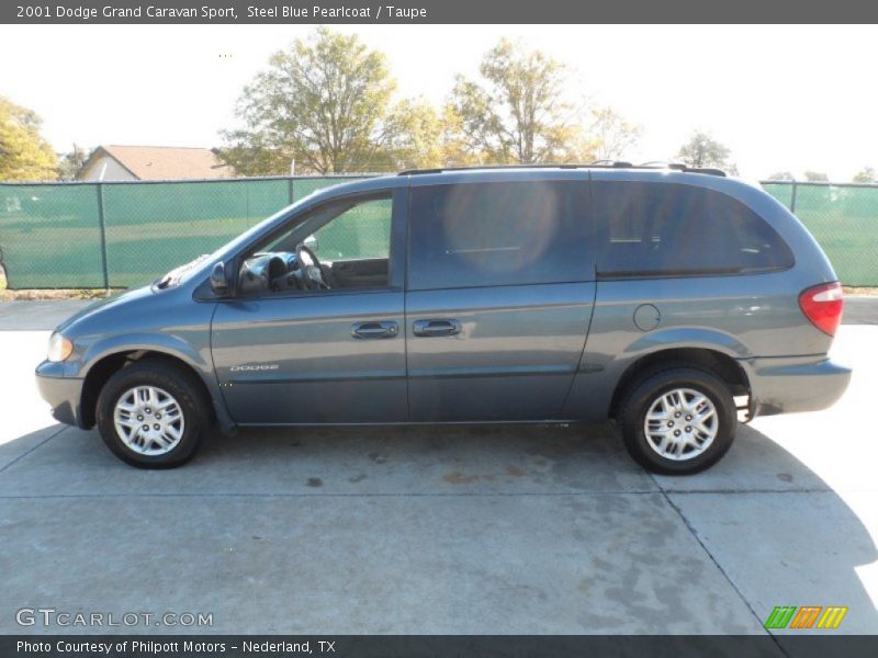 Steel Blue Pearlcoat / Taupe 2001 Dodge Grand Caravan Sport