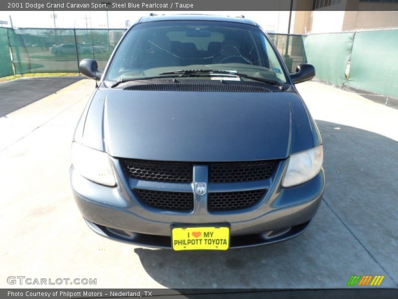 Steel Blue Pearlcoat / Taupe 2001 Dodge Grand Caravan Sport