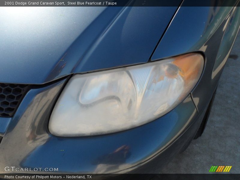 Steel Blue Pearlcoat / Taupe 2001 Dodge Grand Caravan Sport