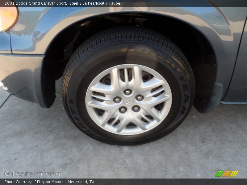 Steel Blue Pearlcoat / Taupe 2001 Dodge Grand Caravan Sport
