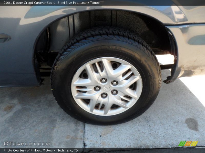 Steel Blue Pearlcoat / Taupe 2001 Dodge Grand Caravan Sport
