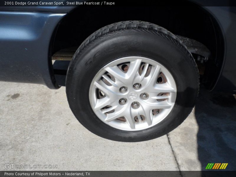 Steel Blue Pearlcoat / Taupe 2001 Dodge Grand Caravan Sport