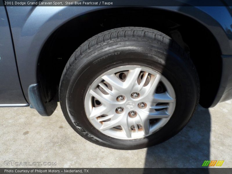 Steel Blue Pearlcoat / Taupe 2001 Dodge Grand Caravan Sport