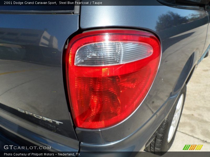 Steel Blue Pearlcoat / Taupe 2001 Dodge Grand Caravan Sport