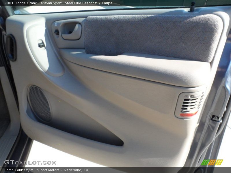 Steel Blue Pearlcoat / Taupe 2001 Dodge Grand Caravan Sport