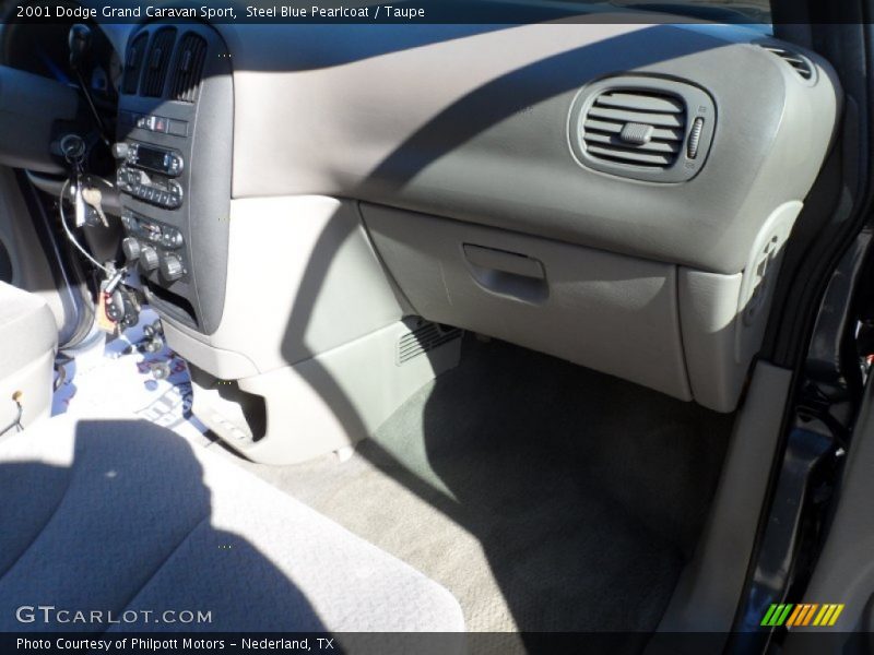 Steel Blue Pearlcoat / Taupe 2001 Dodge Grand Caravan Sport