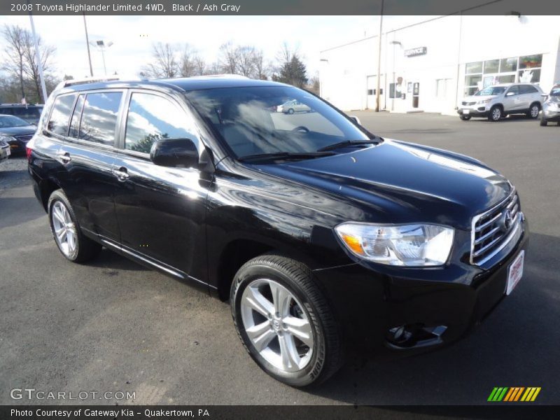 Black / Ash Gray 2008 Toyota Highlander Limited 4WD