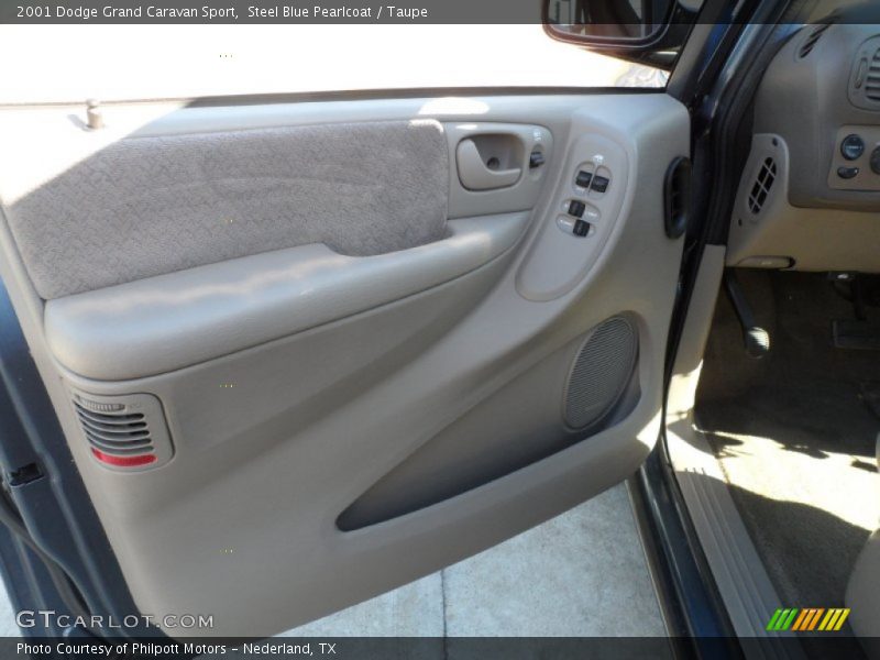 Steel Blue Pearlcoat / Taupe 2001 Dodge Grand Caravan Sport