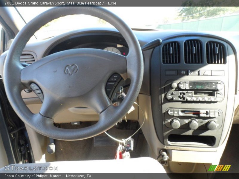 Steel Blue Pearlcoat / Taupe 2001 Dodge Grand Caravan Sport
