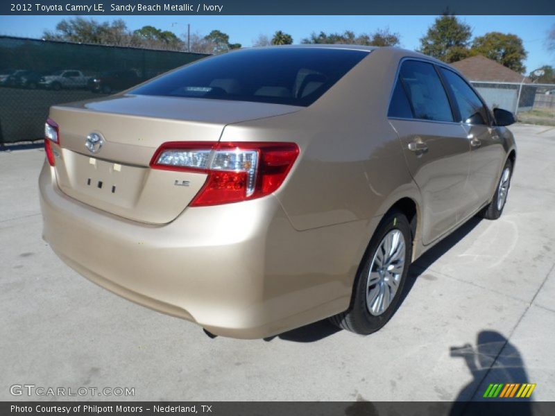 Sandy Beach Metallic / Ivory 2012 Toyota Camry LE