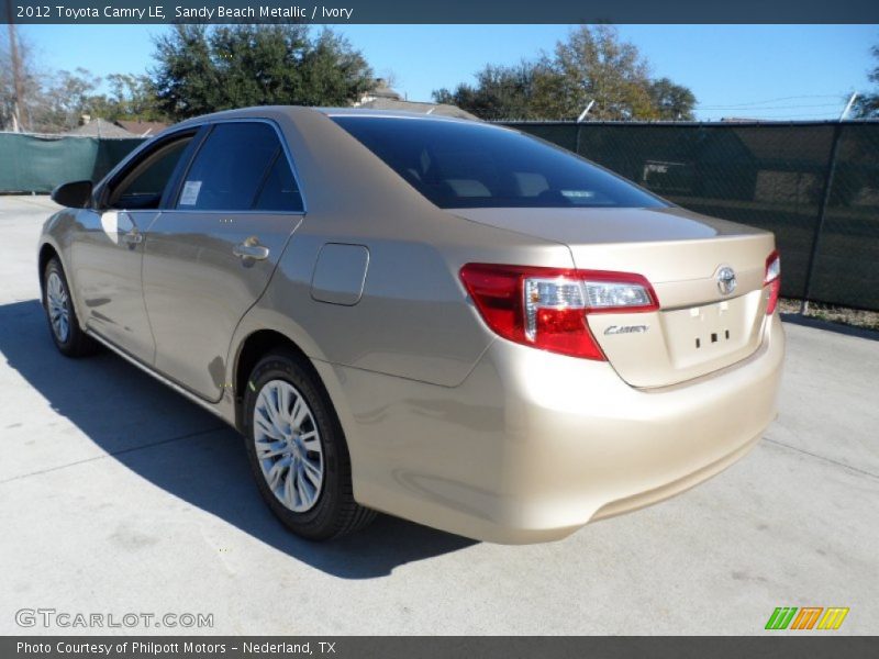 Sandy Beach Metallic / Ivory 2012 Toyota Camry LE